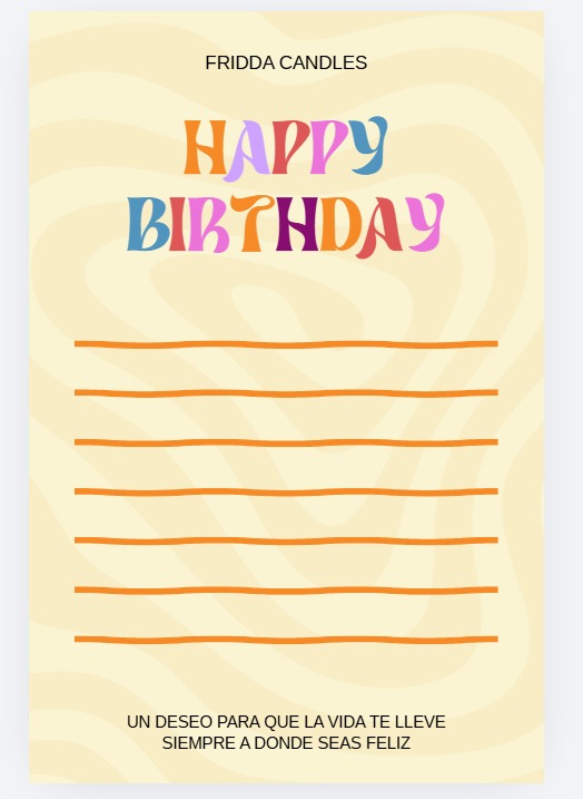 Tarjeta personalizada